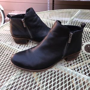 Lucky Brand Basel Bootie, leather, black, 8.5